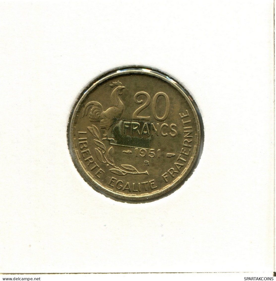20 FRANCS 1951 FRANCE Pièce #BB629.F.A - 20 Francs