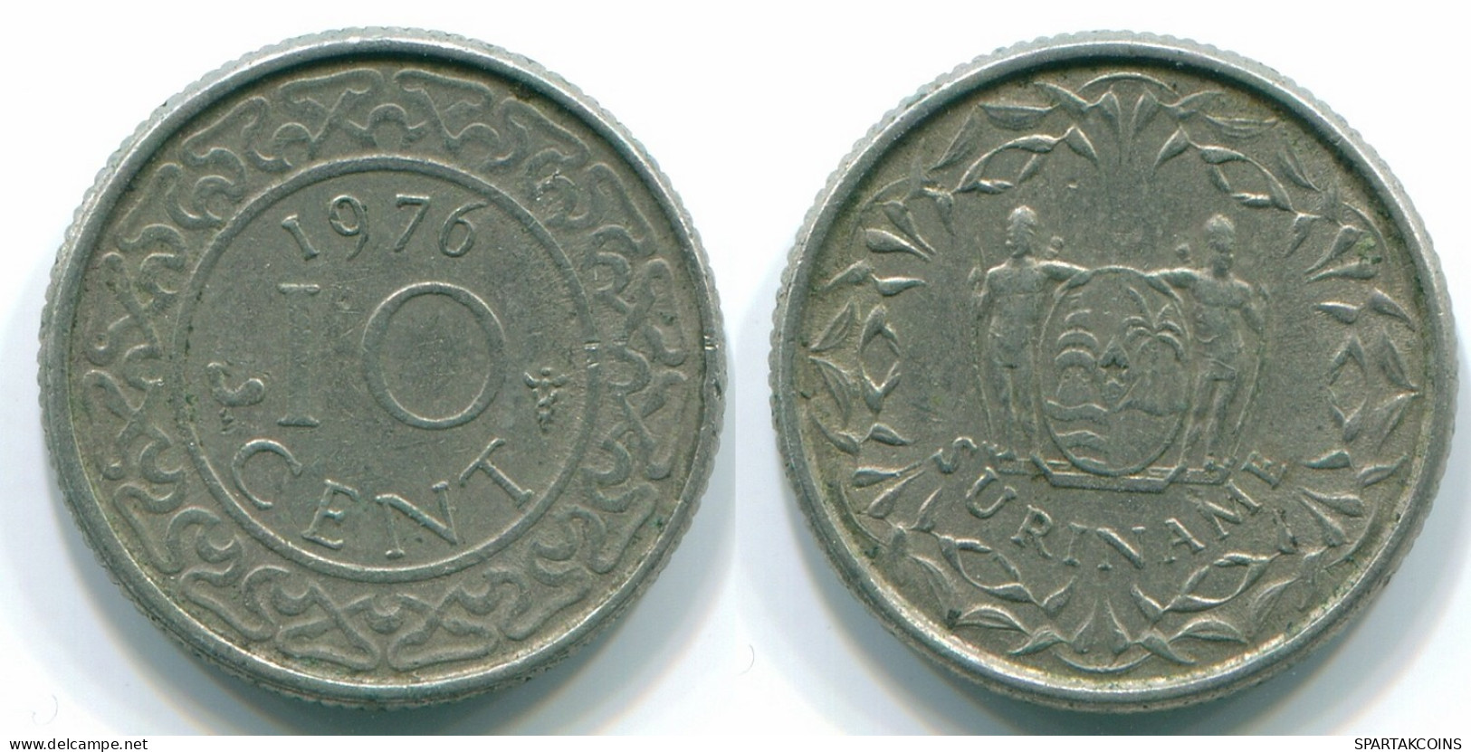 10 CENTS 1976 SURINAME Nickel Coin #S13300.U.A - Suriname 1975 - ...