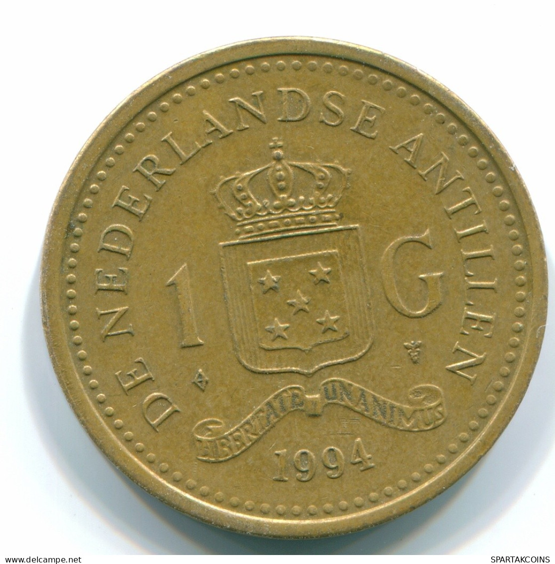 1 GULDEN 1994 NIEDERLÄNDISCHE ANTILLEN Aureate Steel Koloniale Münze #S12173.D.A - Antille Olandesi