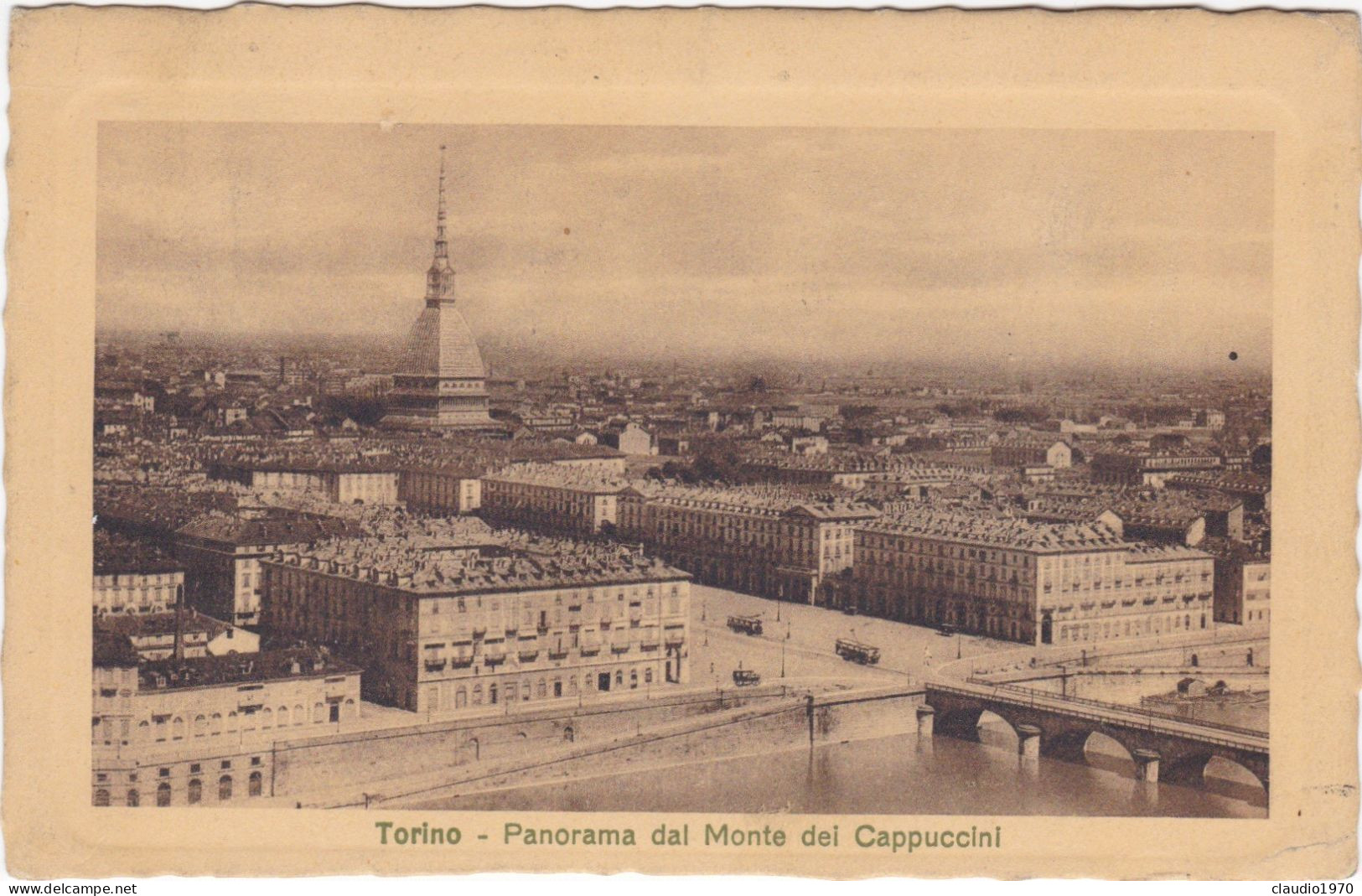 TORINO  - CARTOLINA  - PANORAMA DAL MONTE DEI CAPPUCCINI -  VIAGGIATA PER BOLOGNA  - 1913 - Panoramic Views