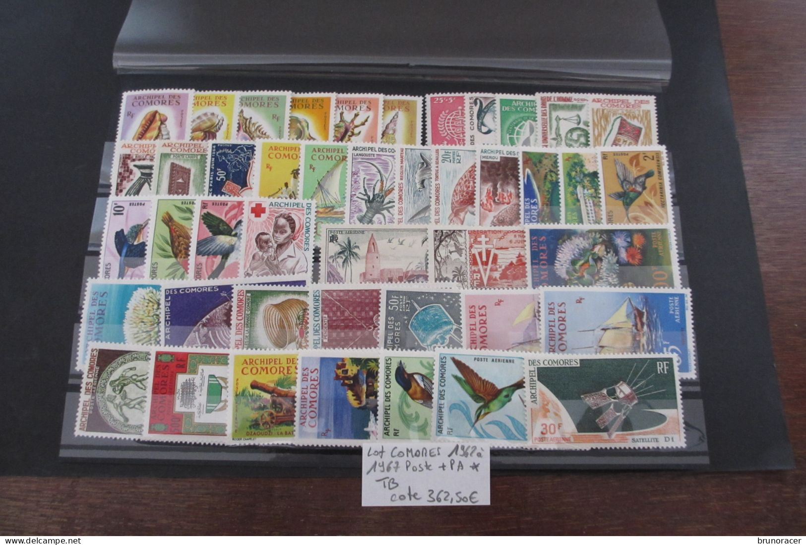 LOT COMORES ENTRE 1962 ET 1967 POSTE ET POSTE AERIENNE NEUF* TB COTE 360 EUROS  VOIR SCANS - Unused Stamps