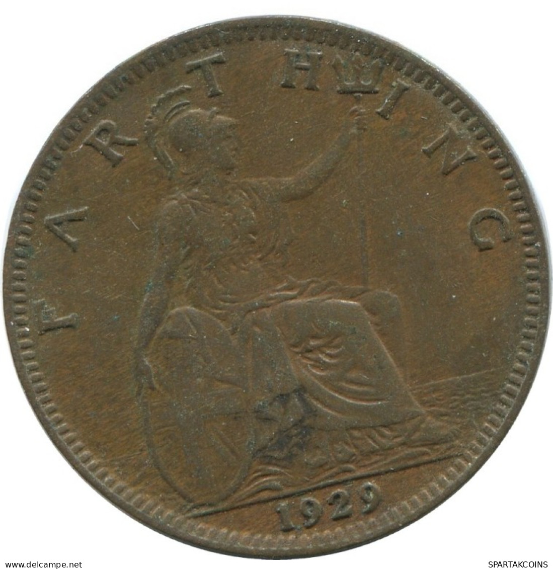 FARTHING 1929 UK GBAN BRETAÑA GREAT BRITAIN Moneda #AG776.1.E.A - B. 1 Farthing