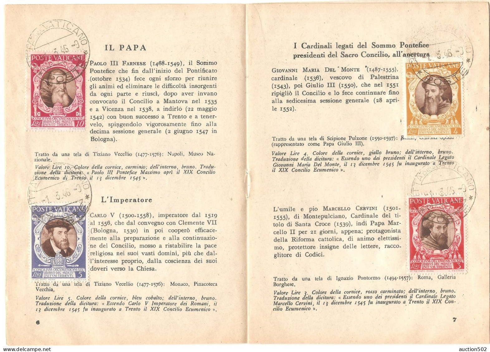Vatican Y& T Nr AM 20-21 - MS 1 - 167 > 171 - 173  * stuck on the display + set 1946 128 > 139 canc.