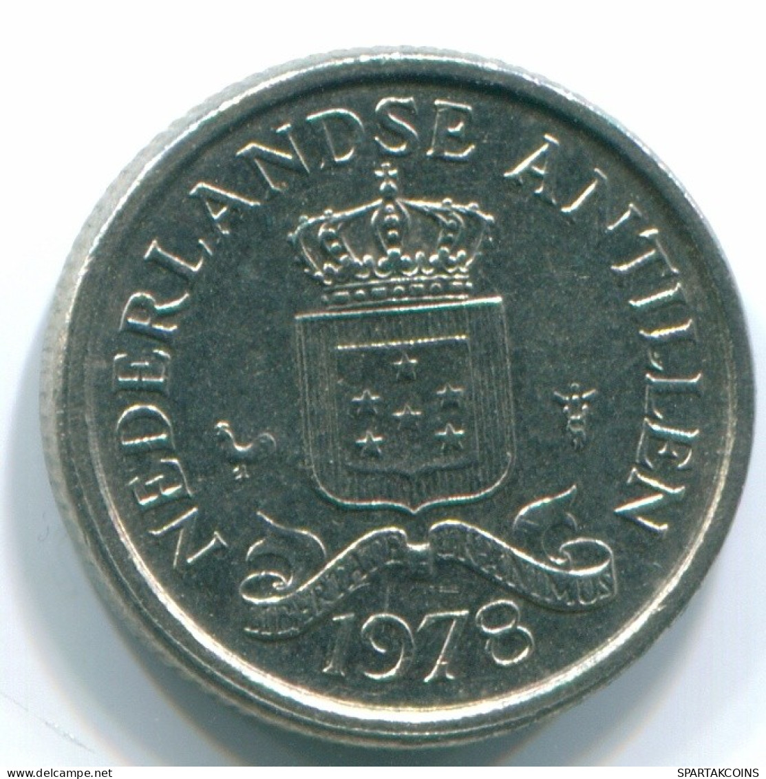 10 CENTS 1978 ANTILLES NÉERLANDAISES Nickel Colonial Pièce #S13551.F.A - Netherlands Antilles
