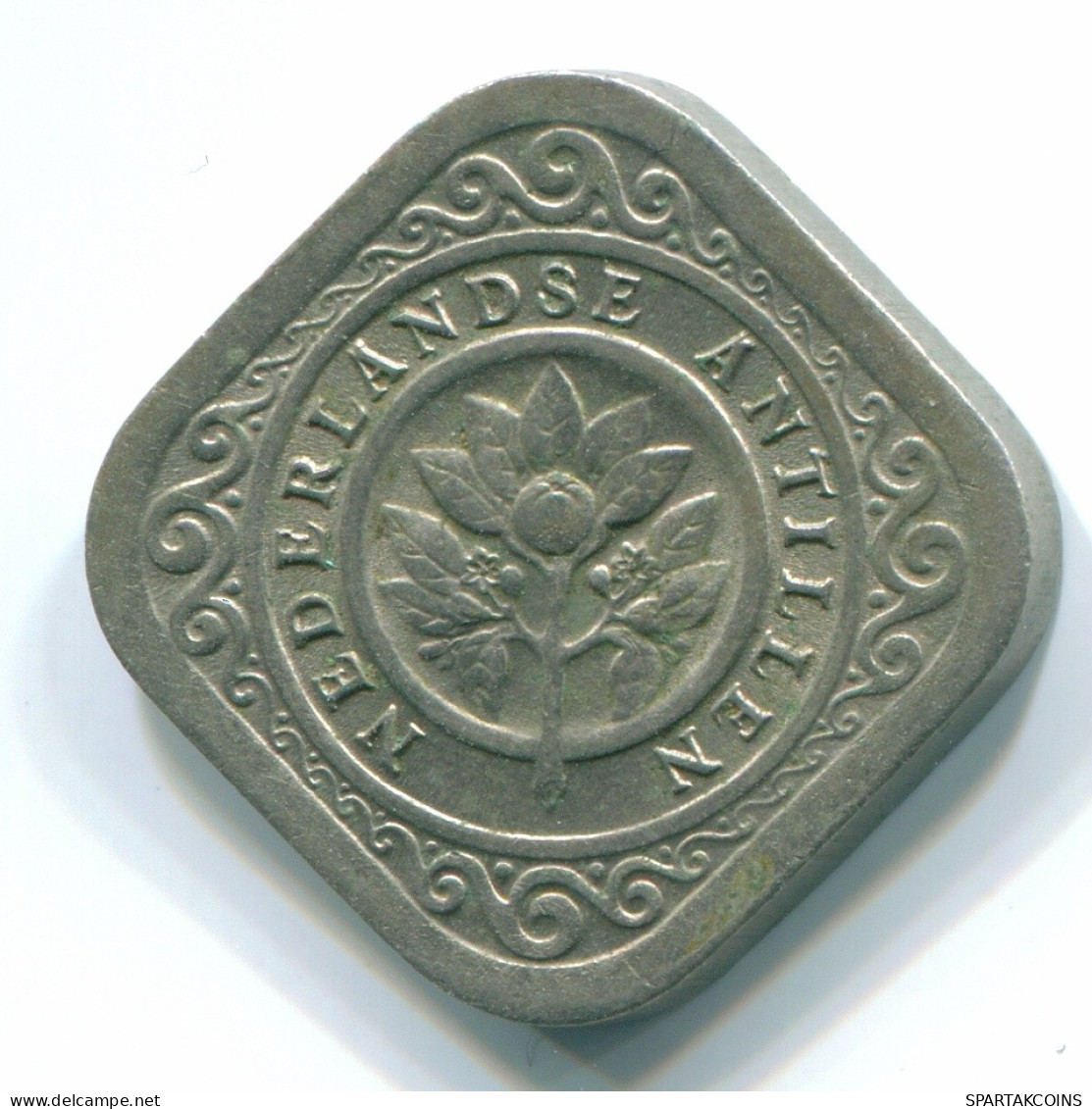 5 CENTS 1965 ANTILLAS NEERLANDESAS Nickel Colonial Moneda #S12437.E.A - Antille Olandesi