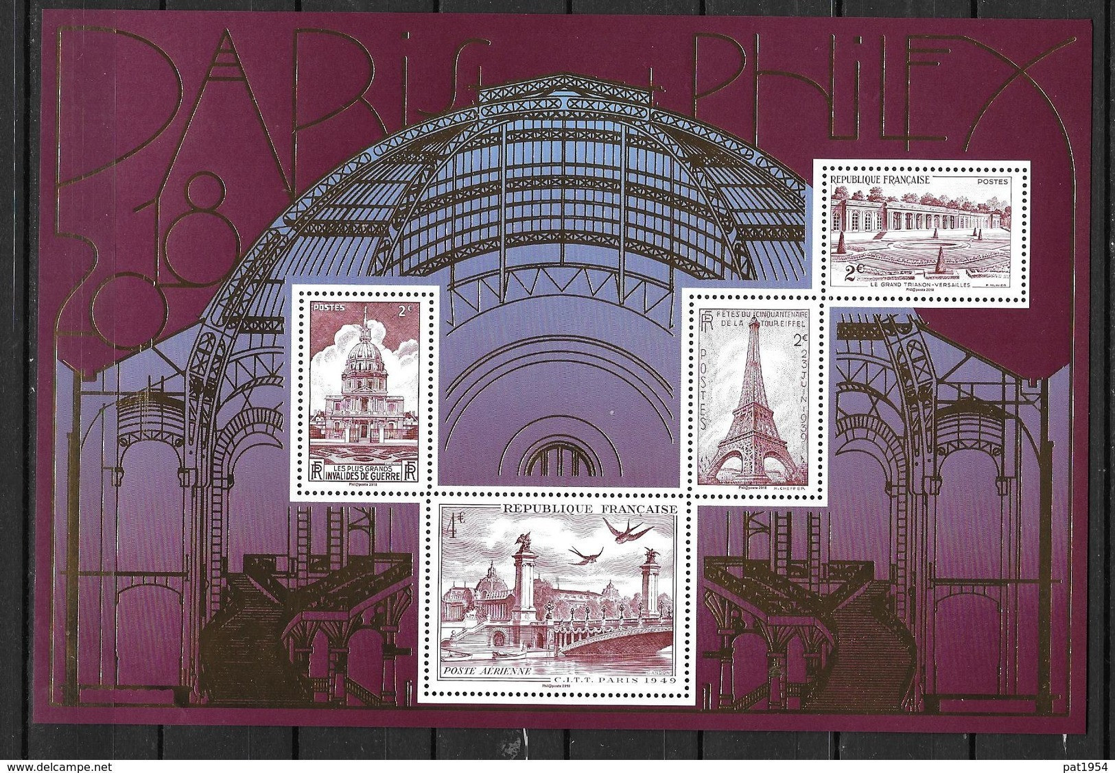 France 2018 Bloc Feuillet F 5222 Neuf Paris Philex à La Faciale +15% - Mint/Hinged