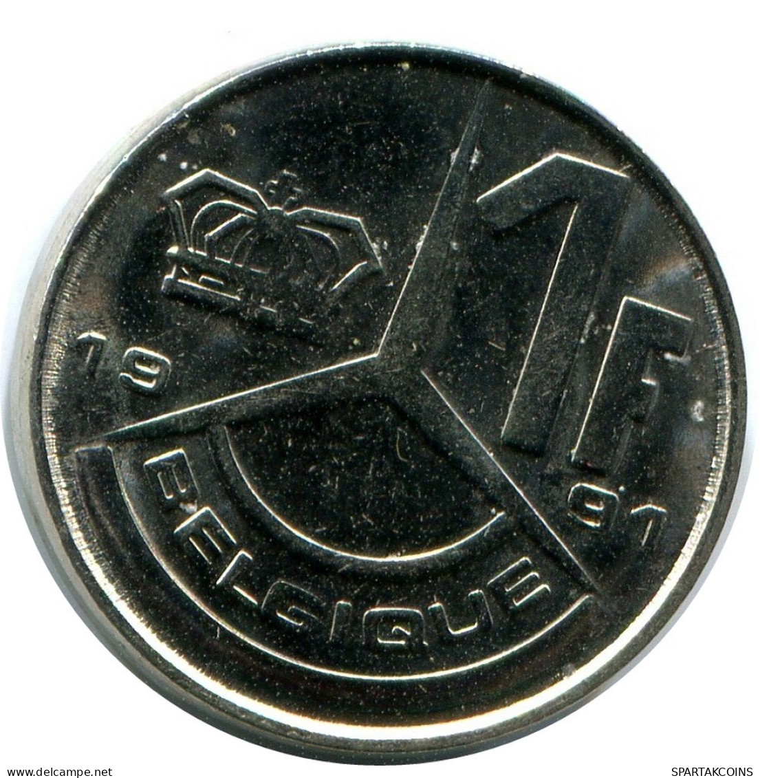 1 FRANC 1991 FRENCH Text BELGIUM Coin #AZ353.U.A - 1 Franc