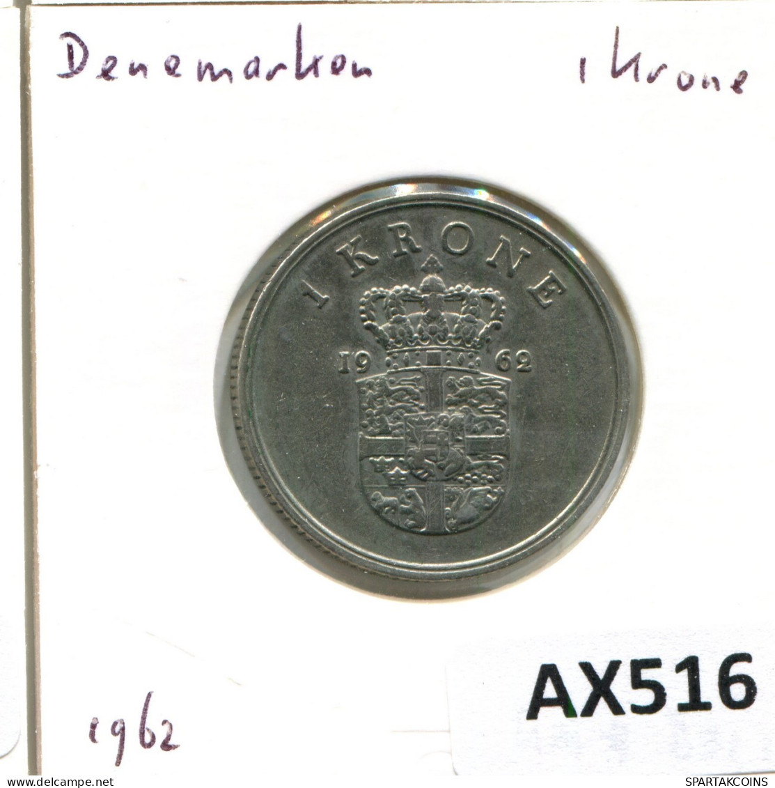 1 KRONE 1962 DENMARK Coin Frederik IX #AX516.U.A - Dinamarca