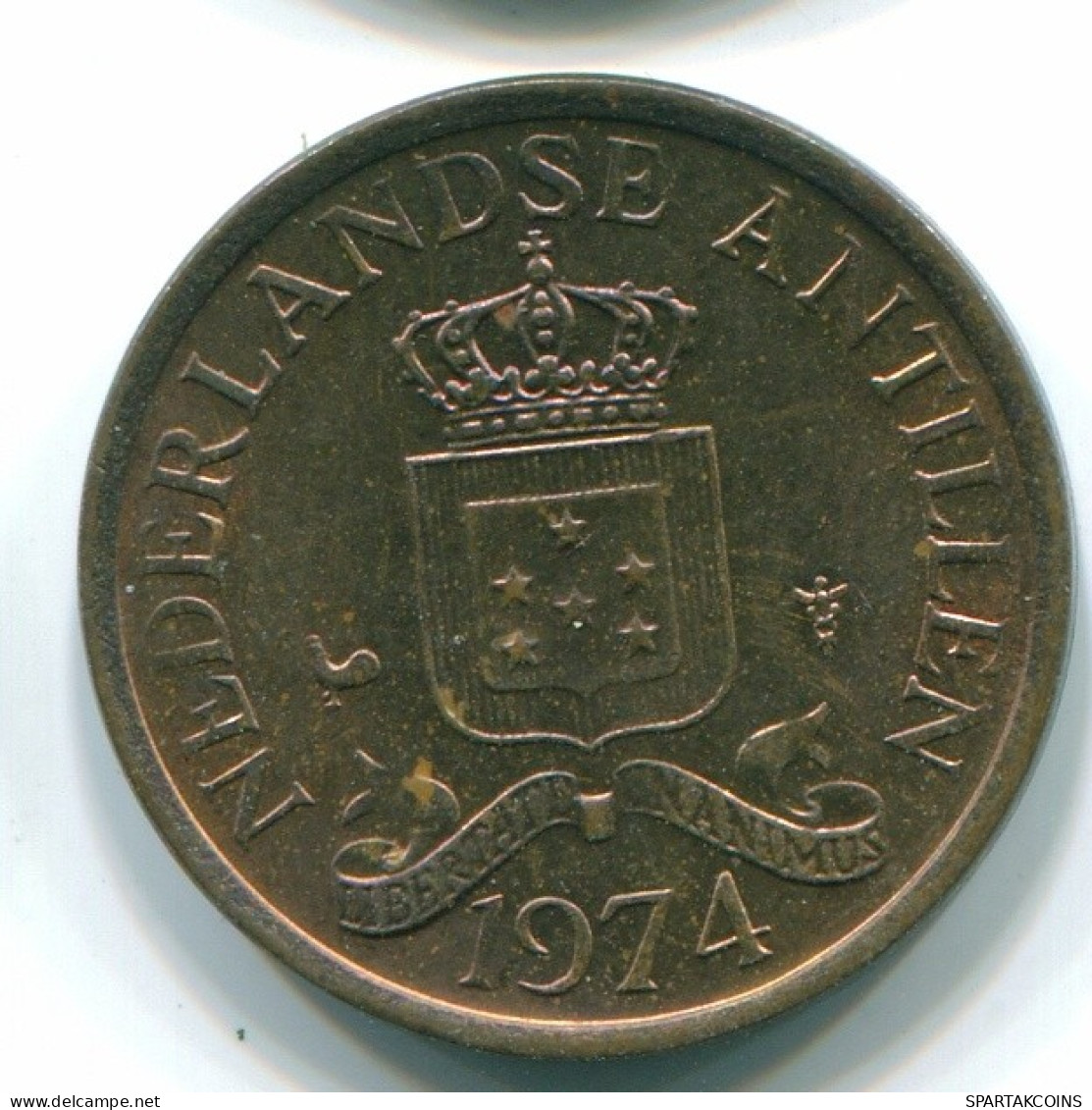 1 CENT 1974 NETHERLANDS ANTILLES Bronze Colonial Coin #S10665.U.A - Antilles Néerlandaises