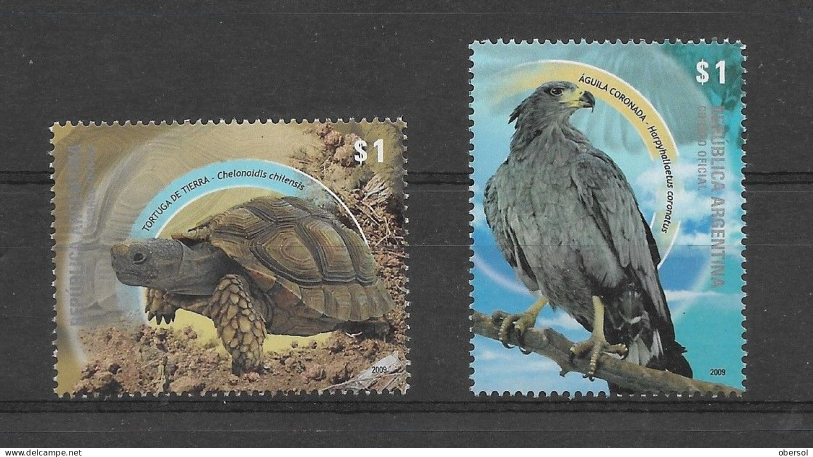 Argentina 2009 Endangered Species Animals Turtle Eagle Complete MNH Set - Neufs