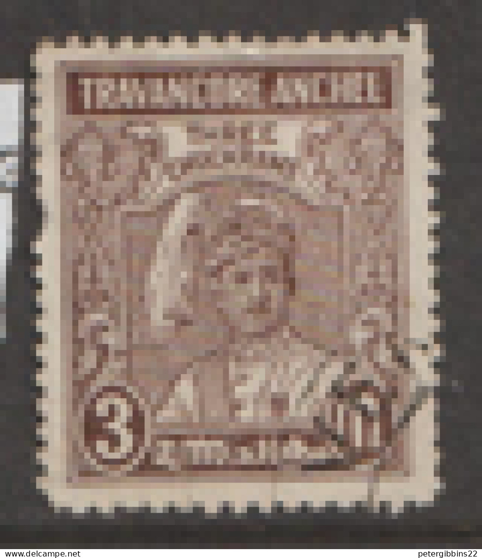 India Travancore 1937  SG 67  3ca  Fine Used - Travancore