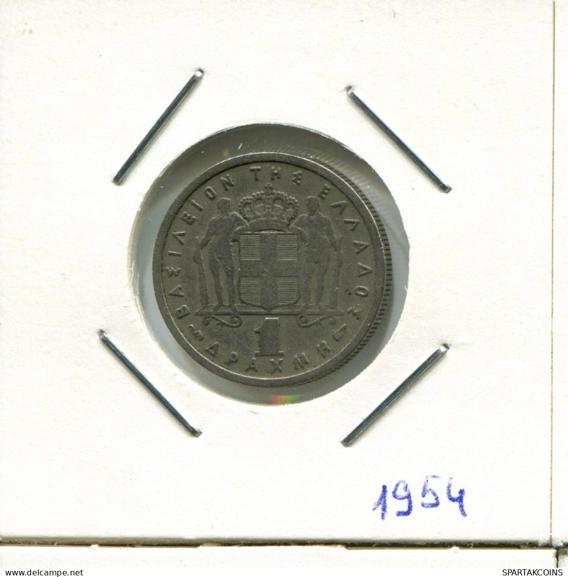 1 DRACHMA 1954 GREECE Coin #AK349.U.A - Greece