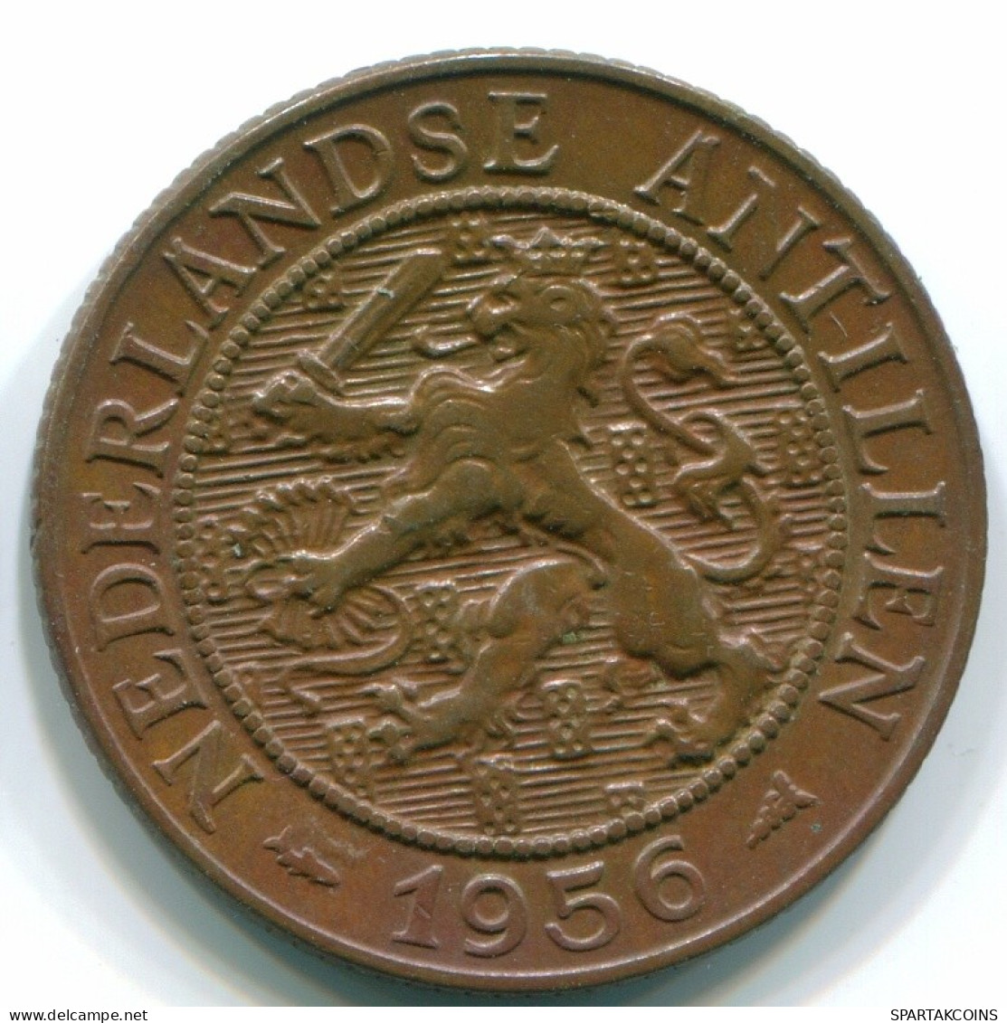 2 1/2 CENT 1956 CURACAO Netherlands Bronze Colonial Coin #S10183.U.A - Curaçao