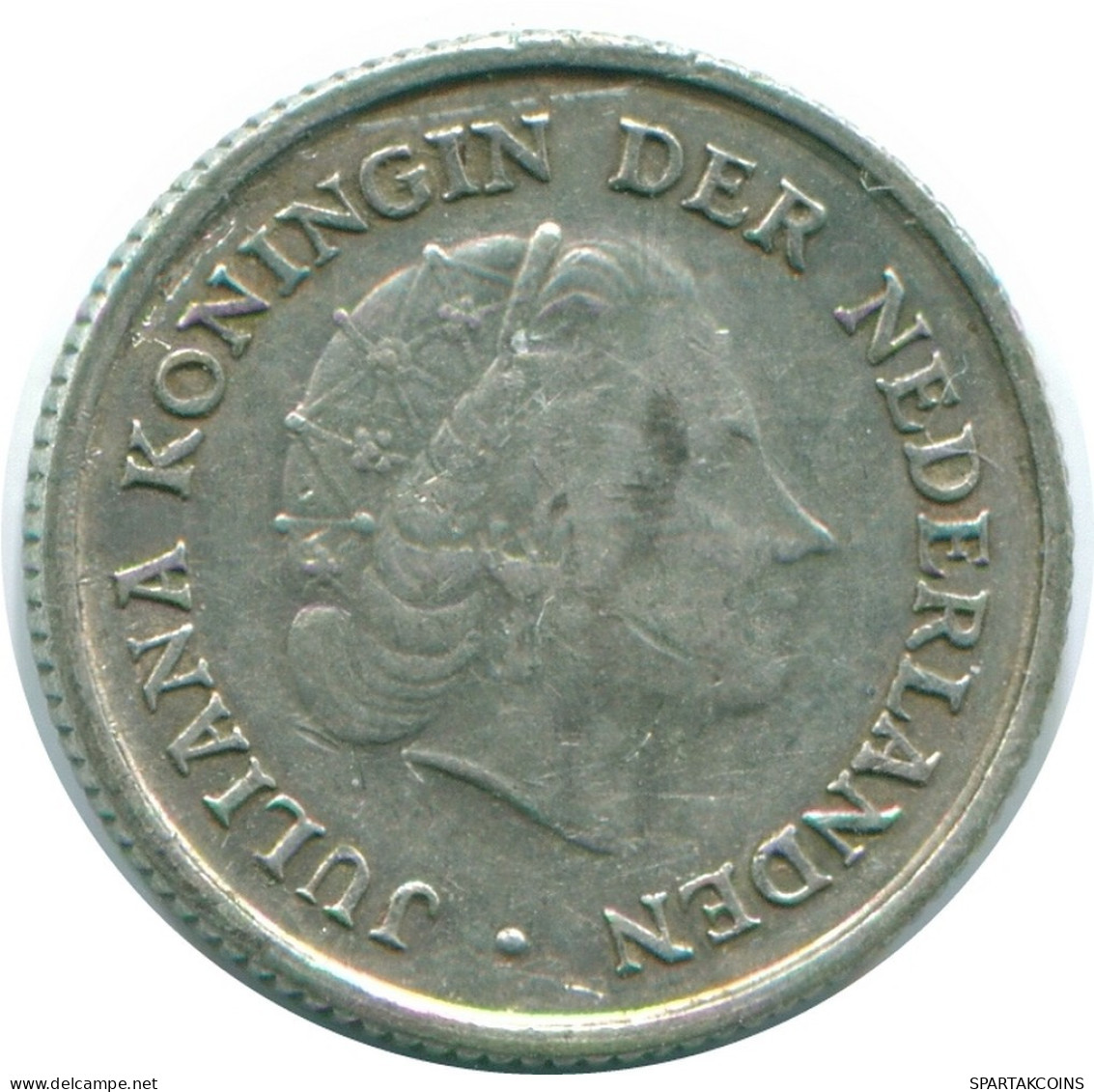 1/10 GULDEN 1963 ANTILLAS NEERLANDESAS PLATA Colonial Moneda #NL12489.3.E.A - Antillas Neerlandesas