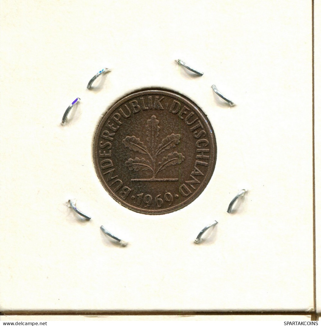 2 PFENNIG 1969 F BRD ALEMANIA Moneda GERMANY #DC211.E.A - 2 Pfennig