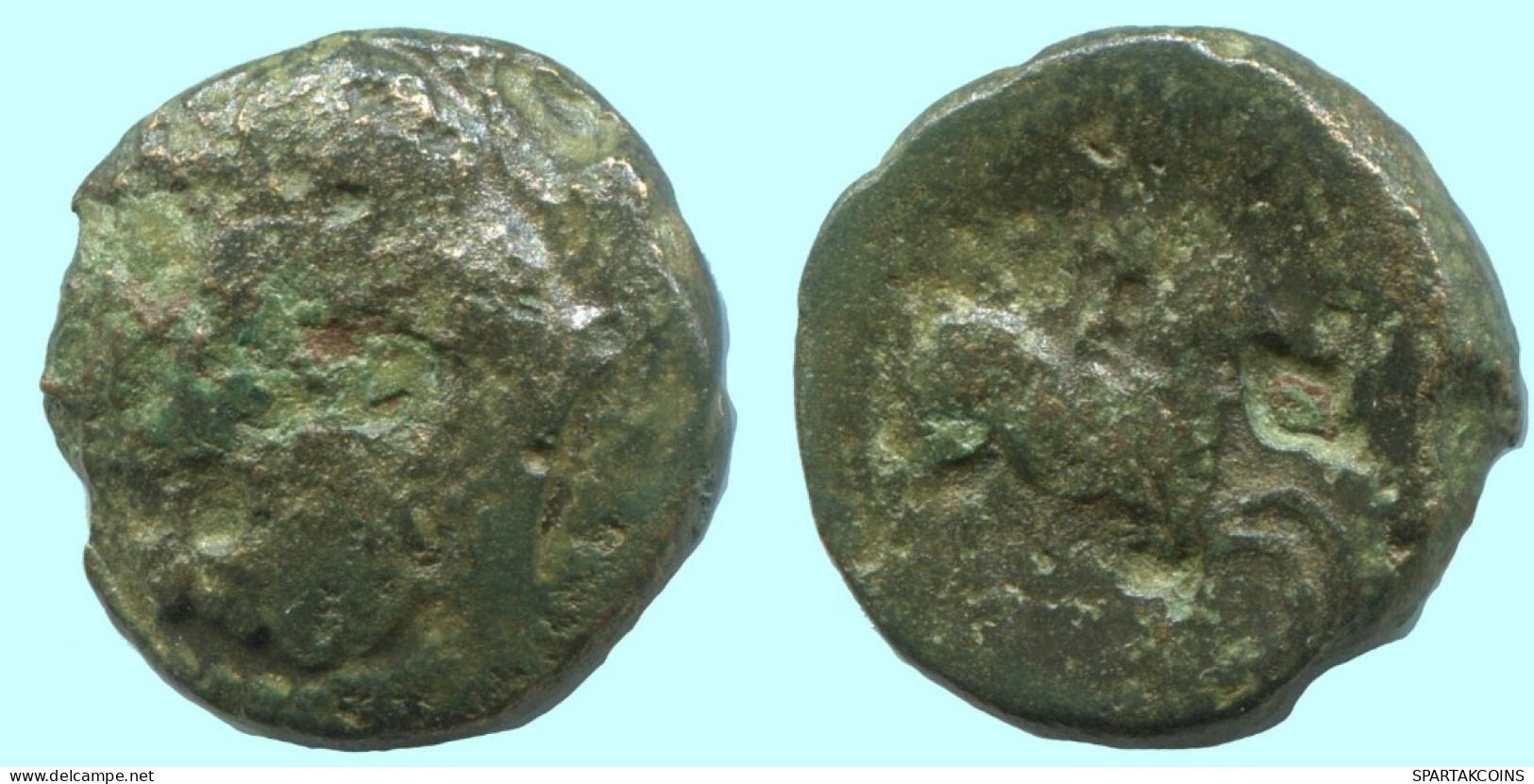HORSEMAN AUTHENTIC ORIGINAL ANCIENT GREEK Coin 5.2g/17mm #AF933.12.U.A - Greche