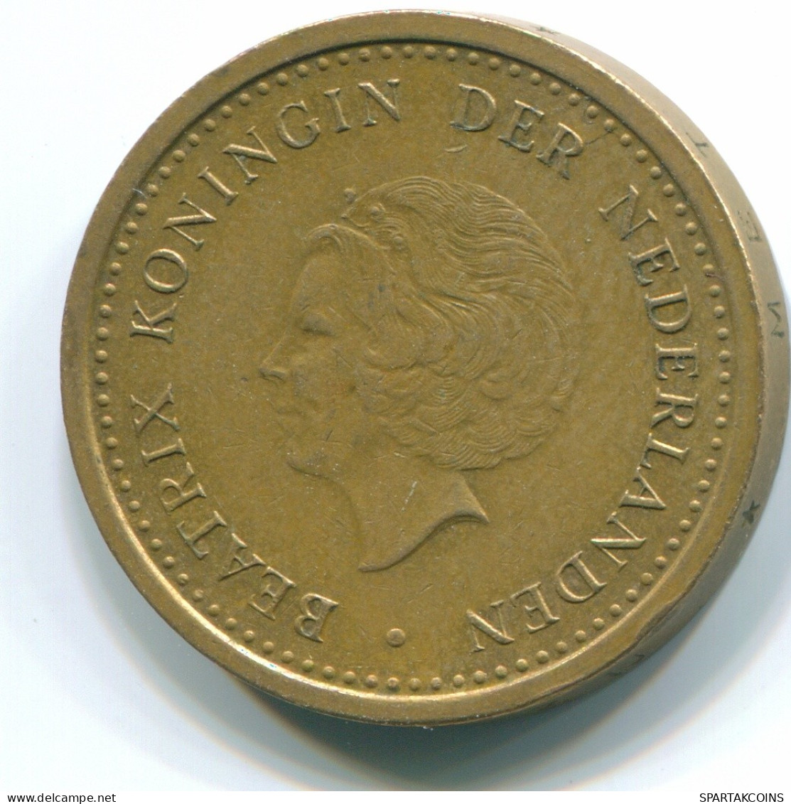 1 GULDEN 1990 NETHERLANDS ANTILLES Aureate Steel Colonial Coin #S12104.U.A - Netherlands Antilles