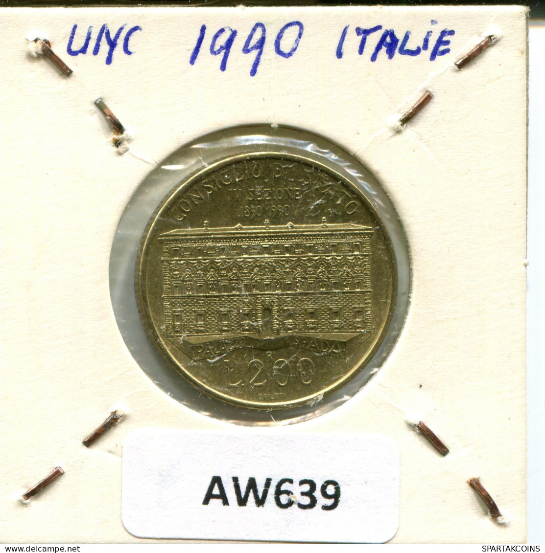 200 LIRE 1990 ITALY Coin #AW639.U.A - 200 Liras