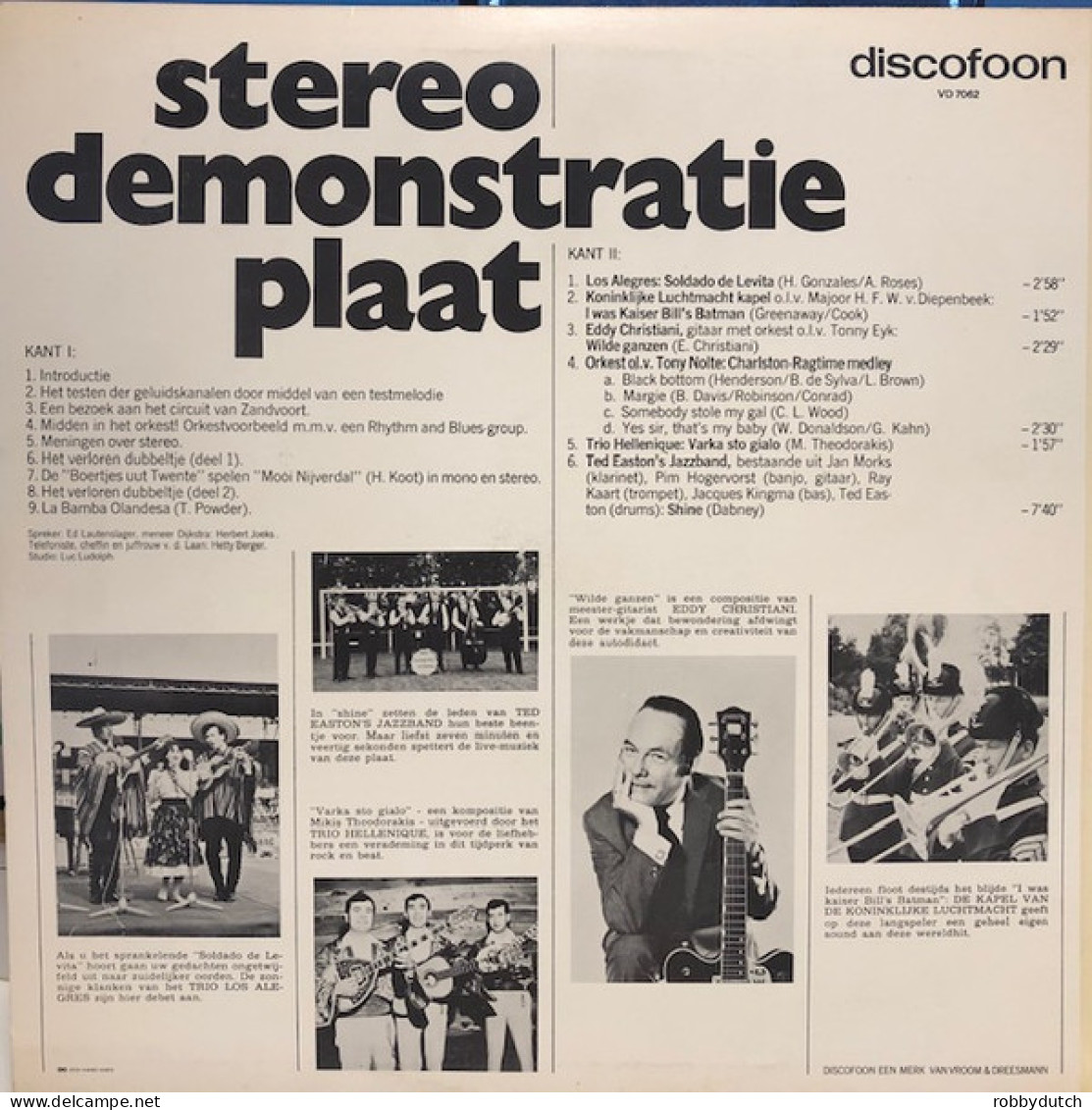 * LP *  STEREO DEMONSTRATIE PLAAT (Holland 1971) - Andere & Zonder Classificatie