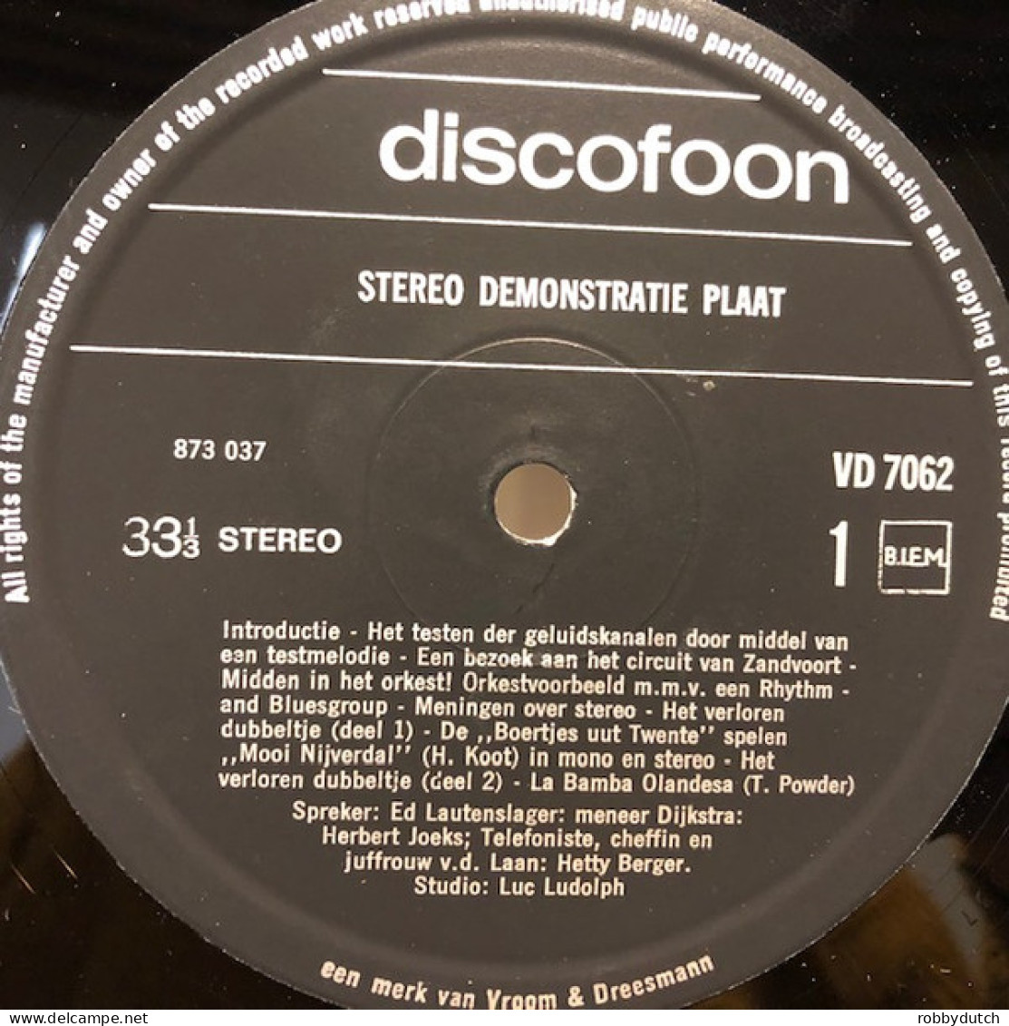 * LP *  STEREO DEMONSTRATIE PLAAT (Holland 1971) - Andere & Zonder Classificatie