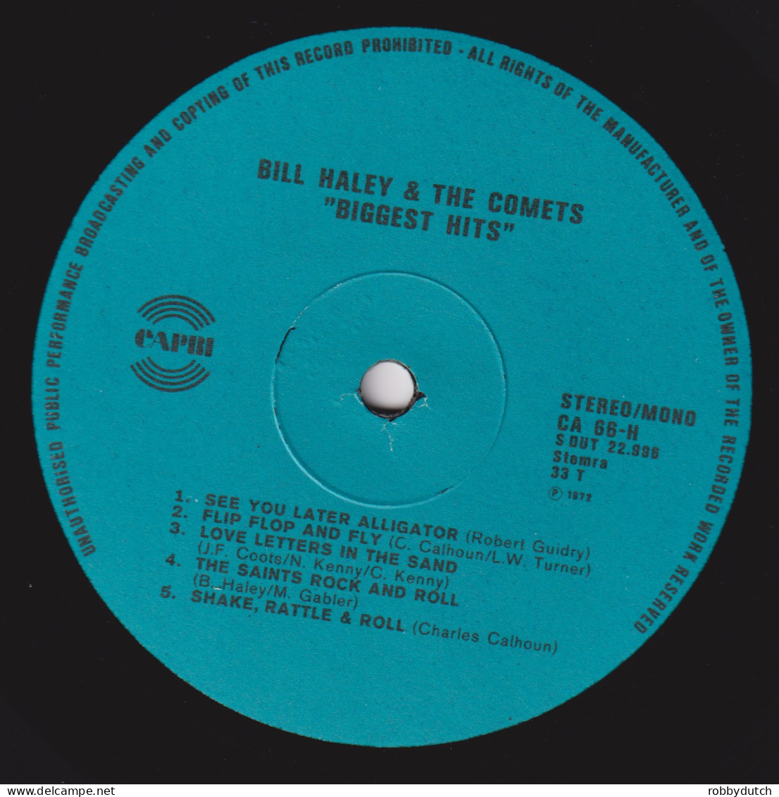 * LP *  WITH LOVE FROM BILL HALEY & THE COMETS (BIGGEST HITS) (Holland 1968) - Rock