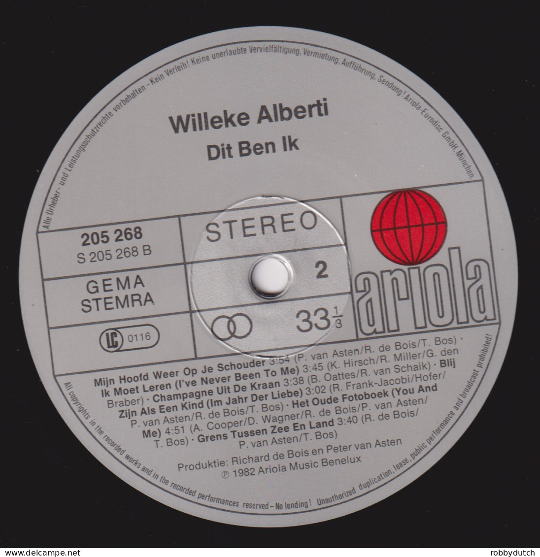 * LP *  WILLEKE ALBERTI - DIT BEN IK (Holland 1982 EX-) - Otros - Canción Neerlandesa