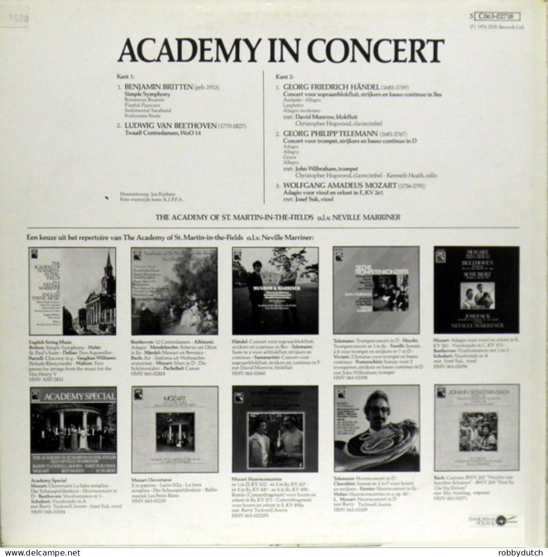 * LP *  ACADEMY OF ST. MARTIN-IN-THE-FIELDS - ACADEMY IN CONCERT (NL 1976 NM!!) - Classica