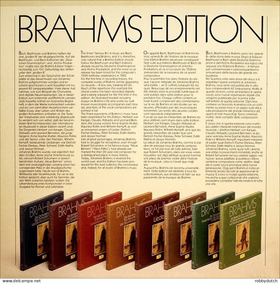 * LP *  Brahms: 21 UNGARISCHE TÄNZE - WIENER PHILHARMONIKER / ABBADO (Germany 1982 NM!!) - Classica