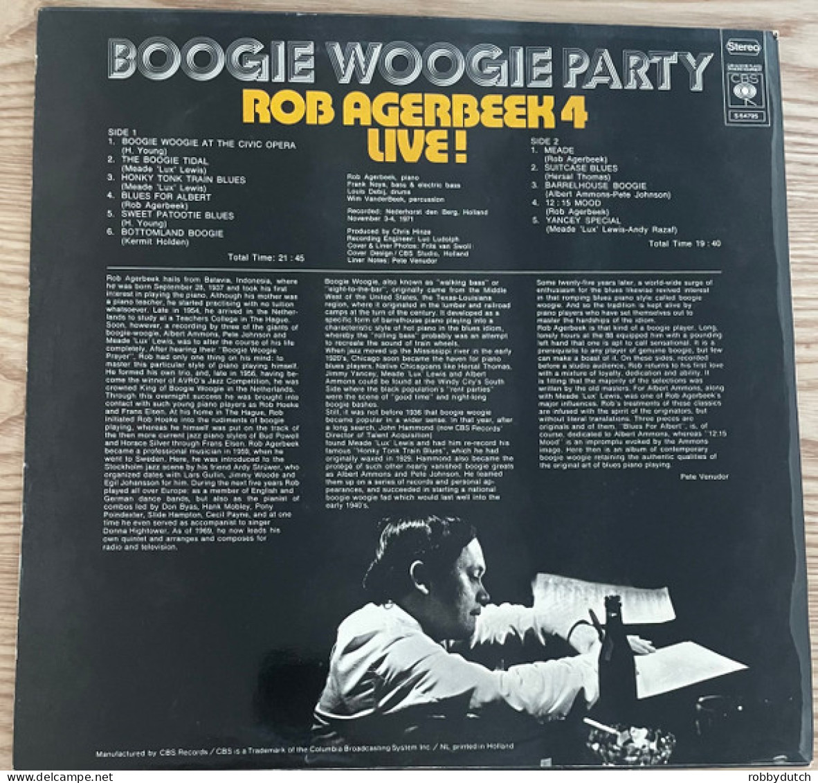 * LP *  ROB AGERBEEK - 4 LIVE (Holland 1971 EX!!) - Jazz