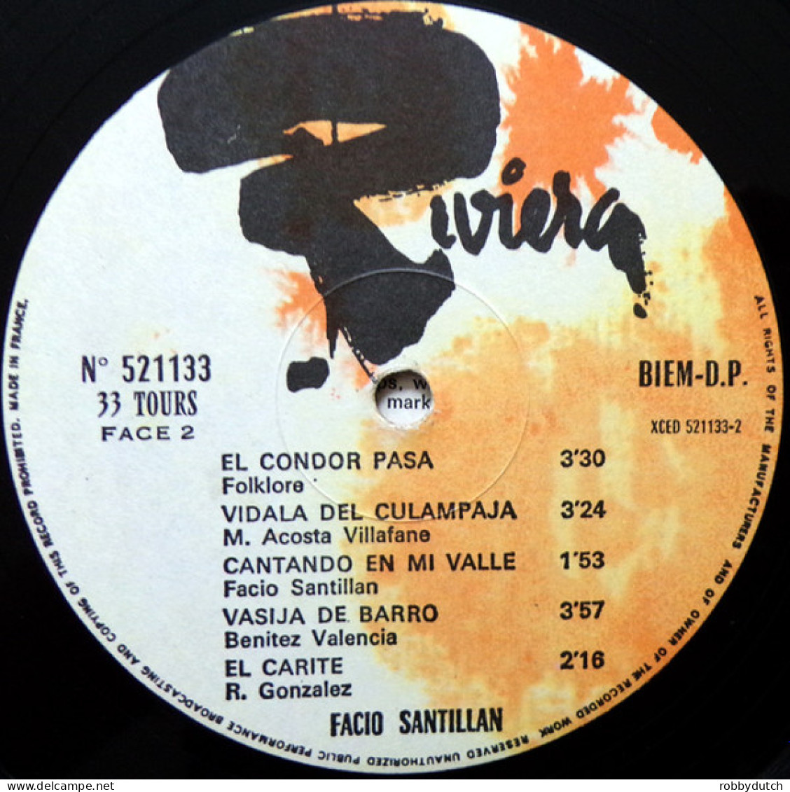 * LP *  FACIO SANTILAN - SORTILEGE DE LA FLUTE DES ANDES VOL.2 (France 1970 EX-) - Música Del Mundo