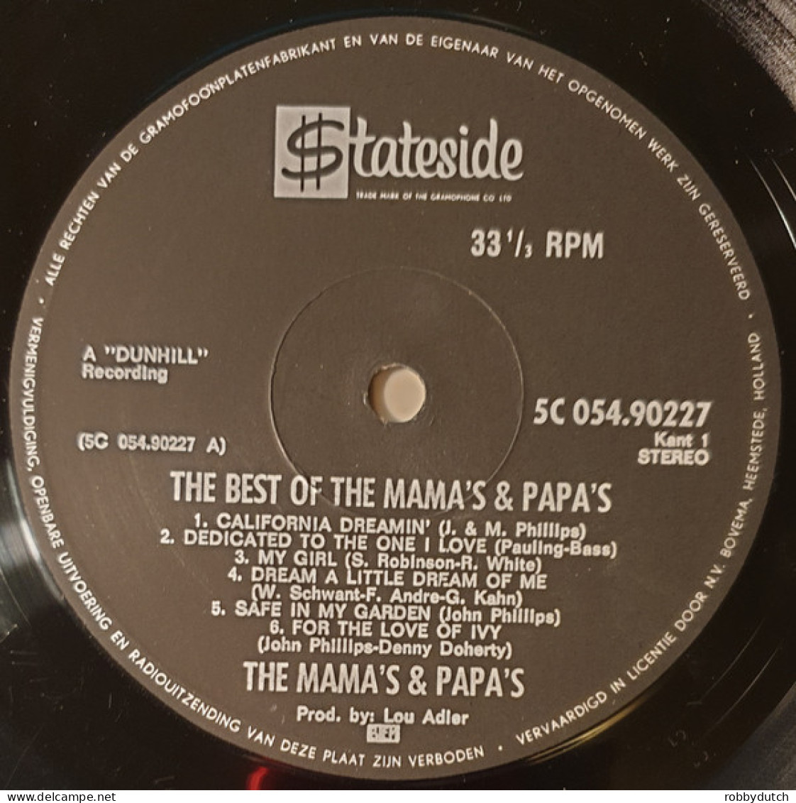 * LP *  THE BEST OF THE MAMA'S & PAPA'S (Holland 1973 EX-) - Disco & Pop
