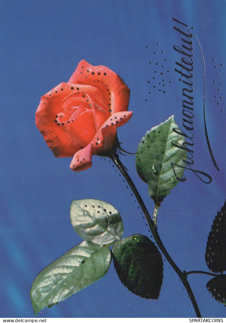 FLOWERS Vintage Postcard CPSM #PAS294.A - Flowers