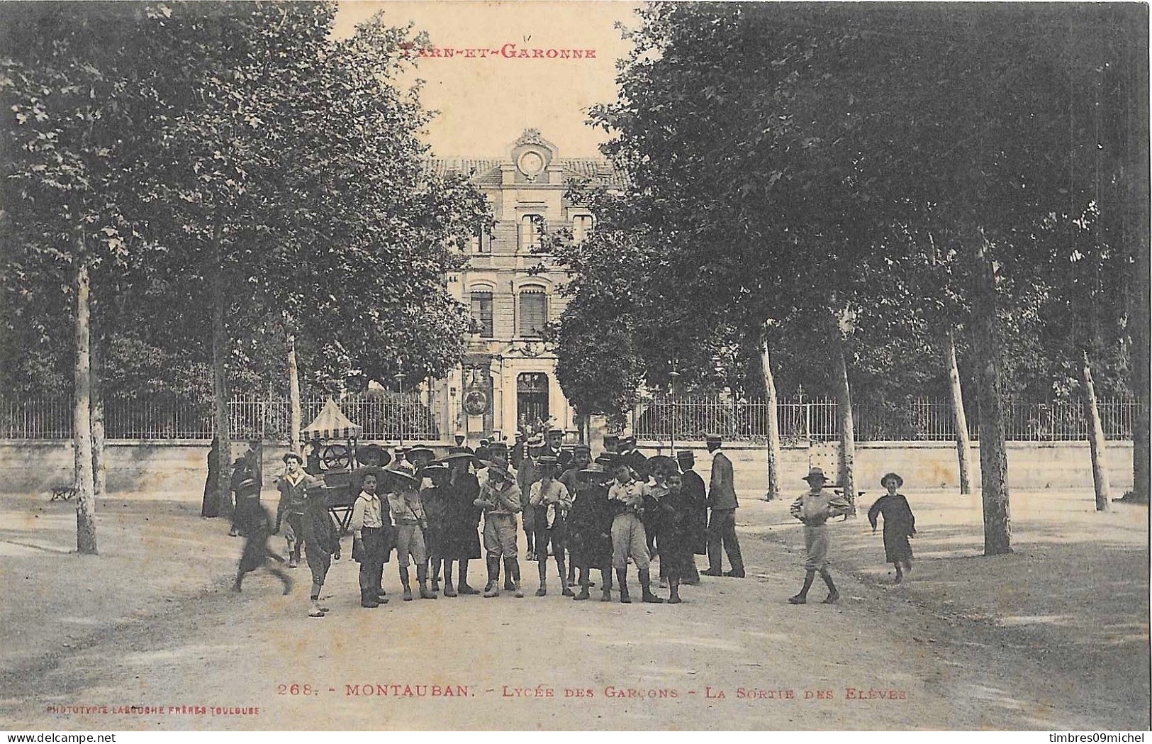 CPA Montauban Lycée Des Garçons La Sortie Des élèves - Montauban