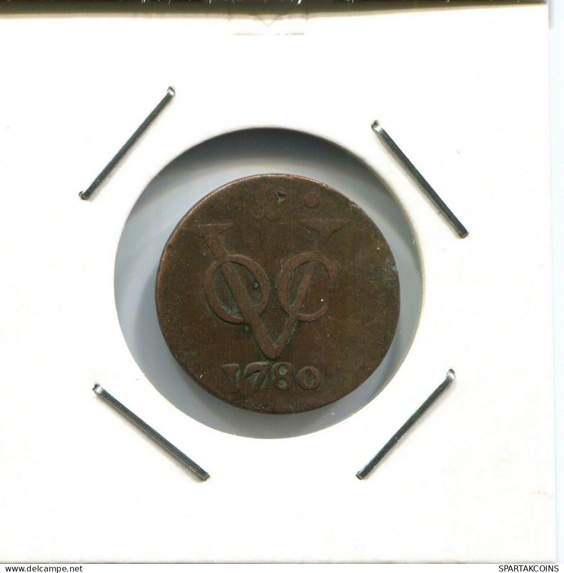 1780 HOLLAND VOC DUIT NETHERLANDS INDIES NEW YORK COLONIAL PENNY #VOC2732.7.U.A - Indie Olandesi