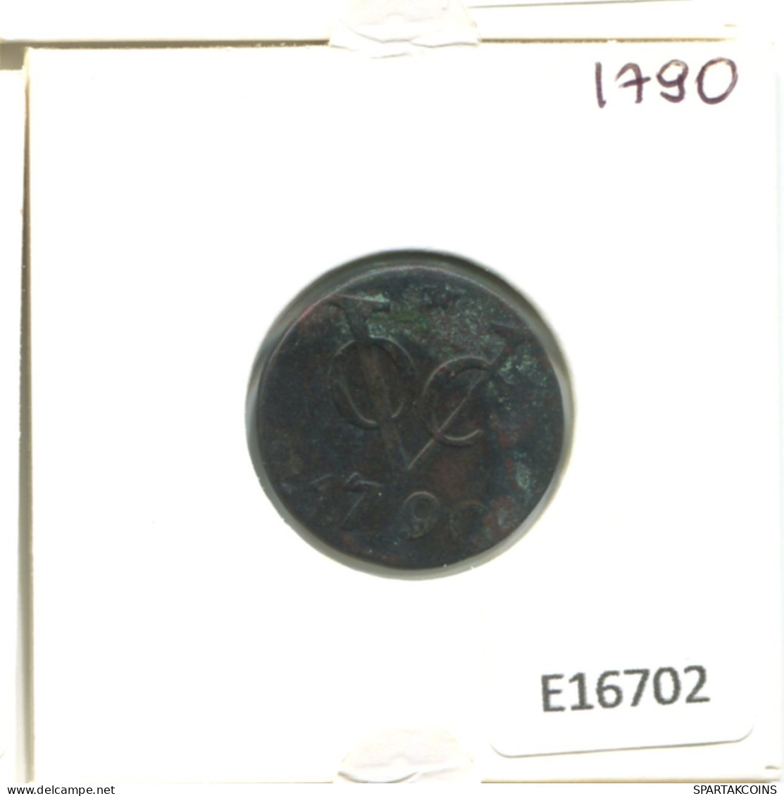 1790 UTRECHT VOC DUIT NETHERLANDS INDIES NEW YORK COLONIAL PENNY #E16702.8.U.A - Nederlands-Indië