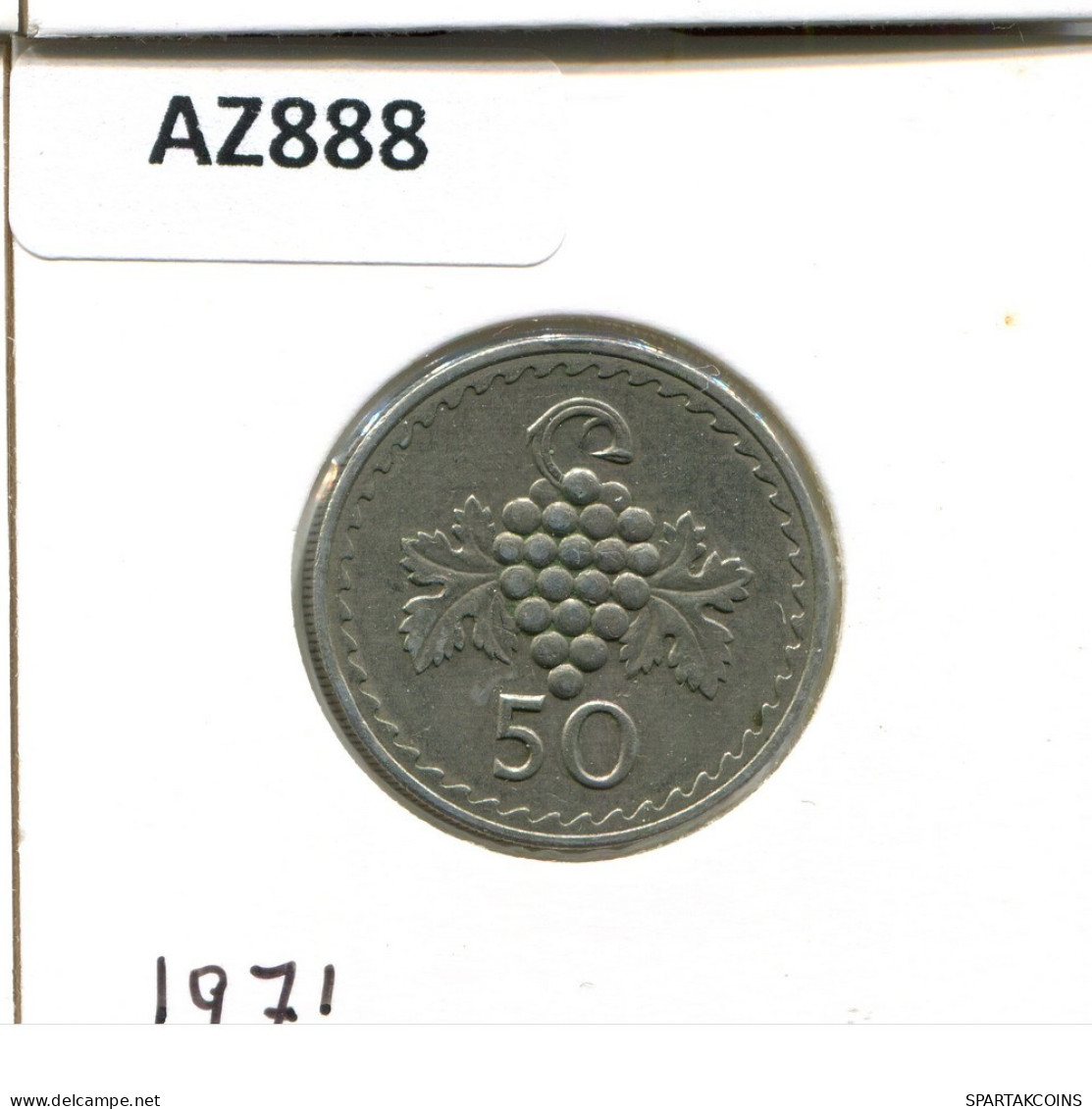 50 MILS 1971 ZYPERN CYPRUS Münze #AZ888.D.A - Cipro