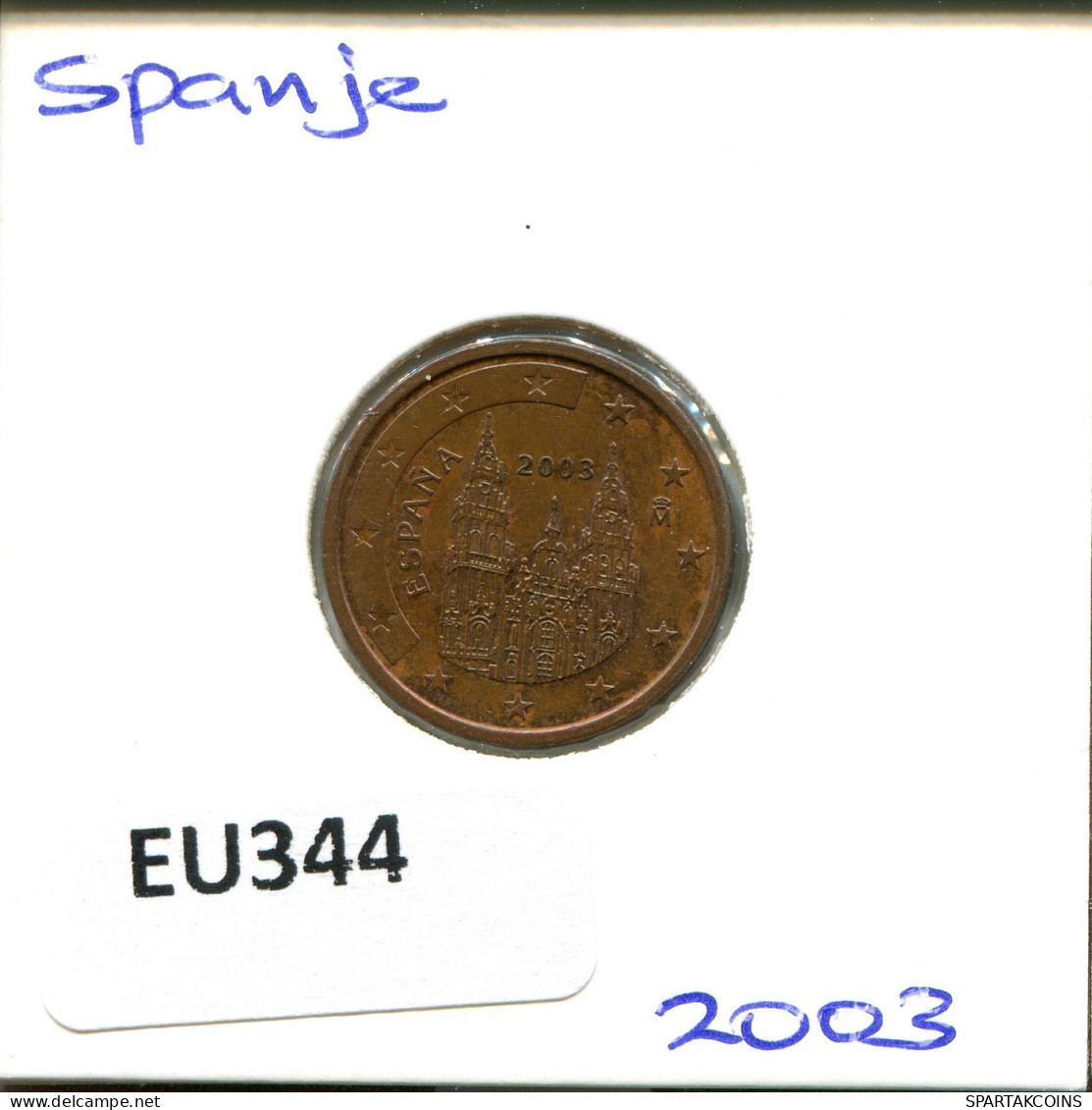 2 EURO CENTS 2003 SPAIN Coin #EU344.U.A - Espagne