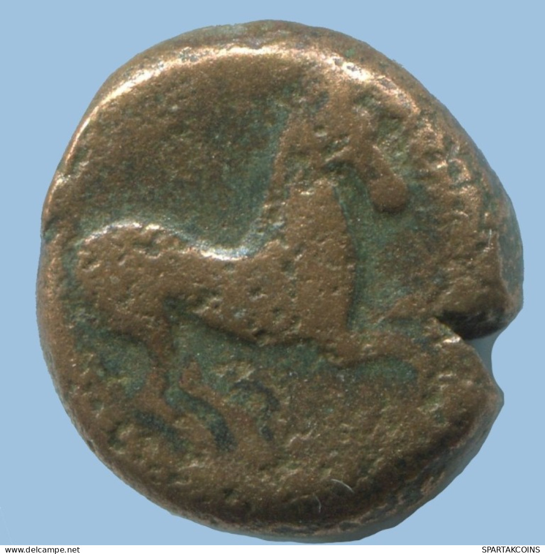HORSE Authentique ORIGINAL GREC ANCIEN Pièce 5.2g/15mm #AG099.12.F.A - Griegas