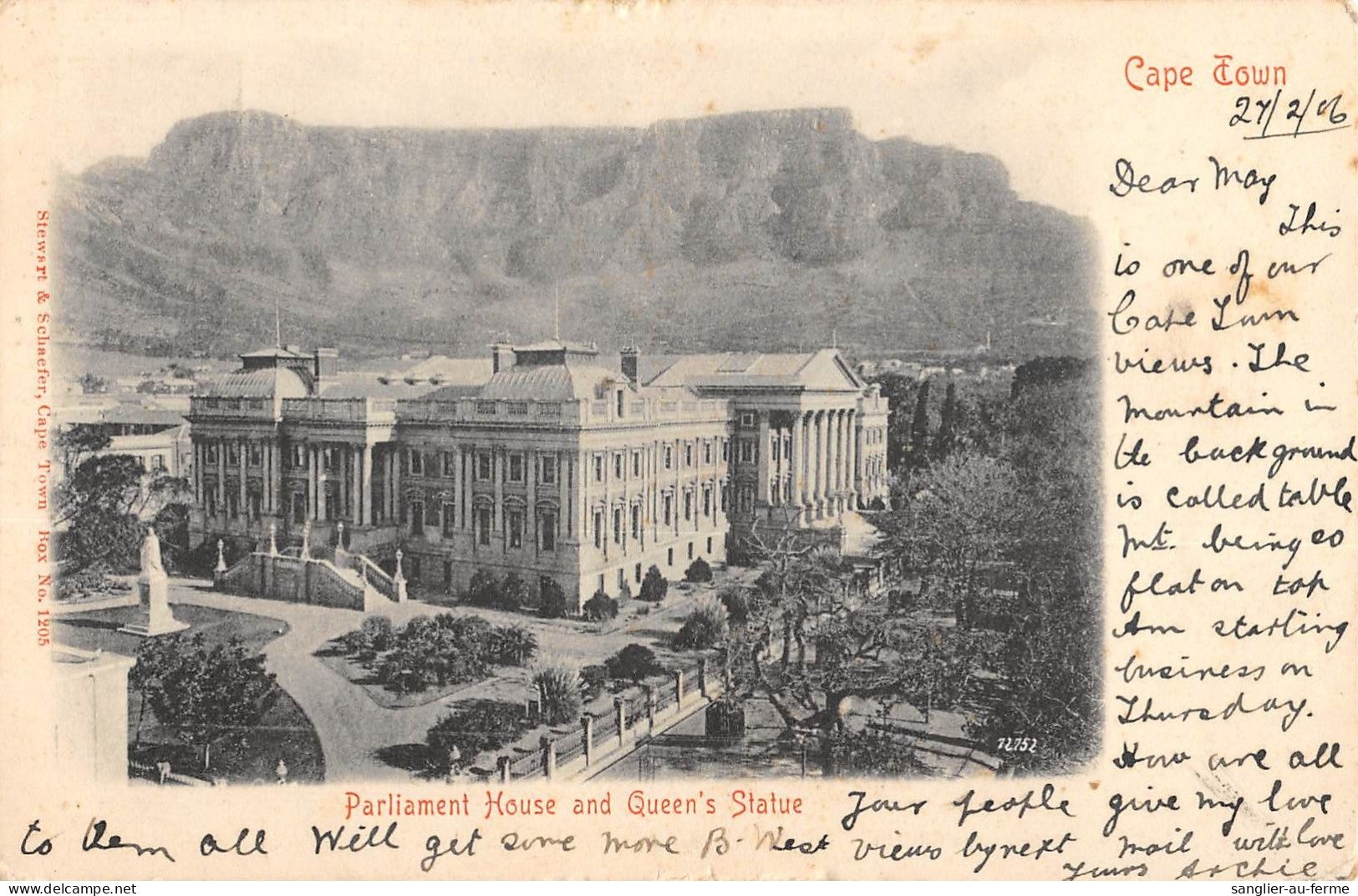 CPA / AFRIQUE DU SUD / CAPE TOWN / PARLIAMENT HOUSE AND QUEEN'S STATUE - Zuid-Afrika