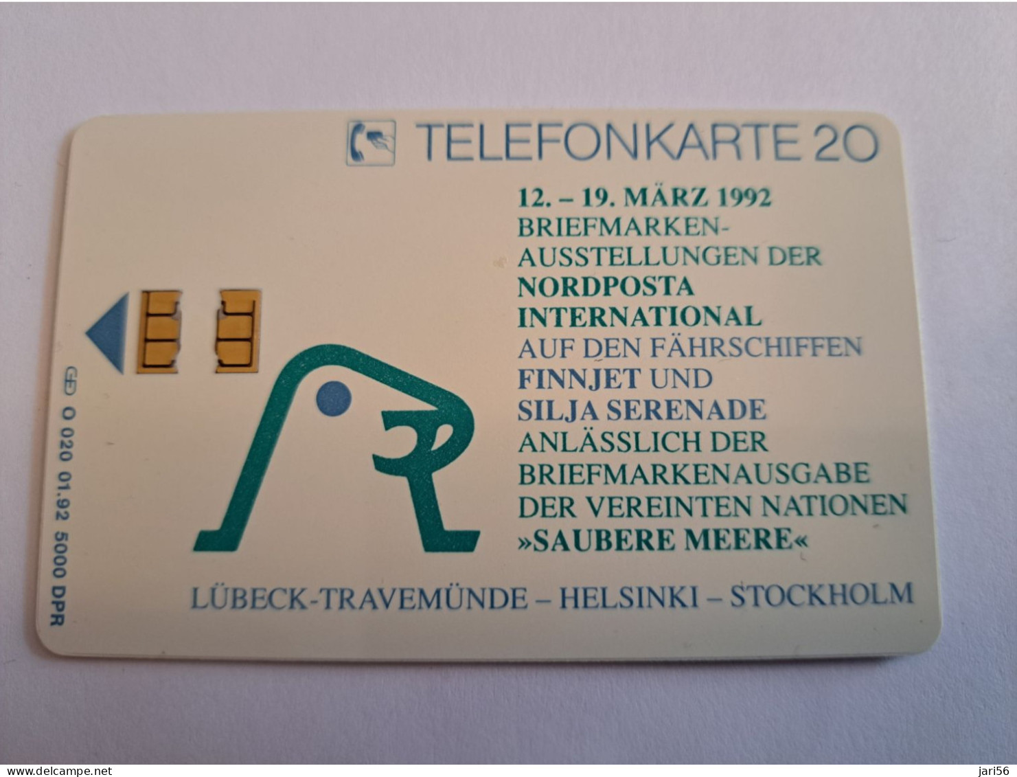 DUITSLAND/ GERMANY  CHIPCARD /SILJA LINE/ LUBECK/ TRAVEMUNDE/HELSINKI/STOCKHOLM    O 020/  5000 EX / MINT CARD **16605** - K-Series : Customers Sets