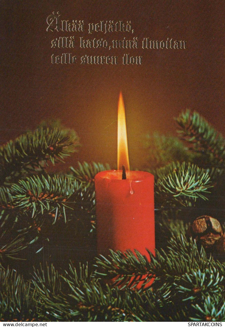Happy New Year Christmas CANDLE Vintage Postcard CPSM #PAV517.A - Nouvel An