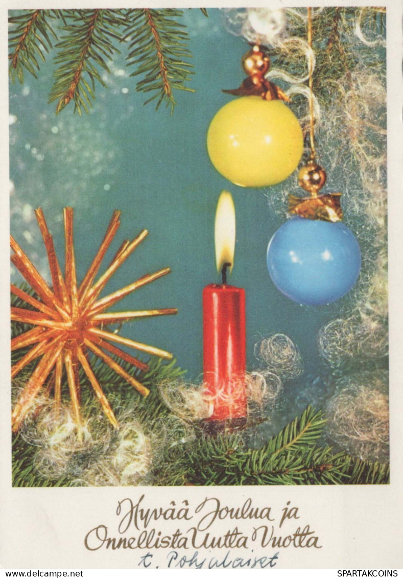Happy New Year Christmas CANDLE Vintage Postcard CPSM #PAV467.A - Nouvel An