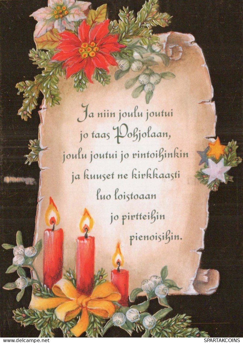 Happy New Year Christmas CANDLE Vintage Postcard CPSM #PAV157.A - Nouvel An
