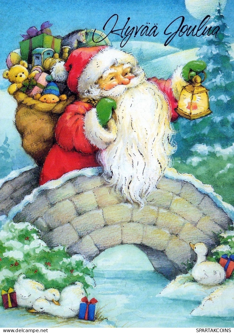 BABBO NATALE Natale Vintage Cartolina CPSM #PAK201.A - Santa Claus