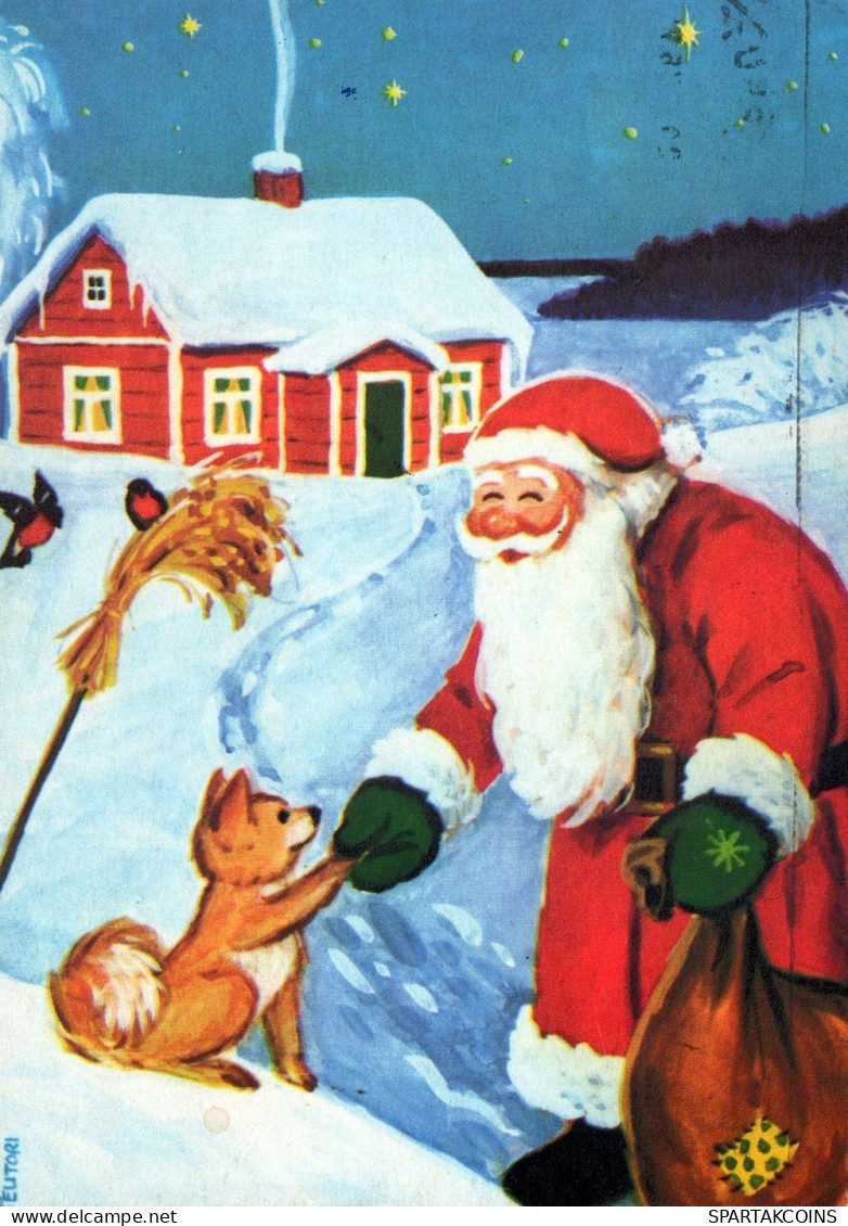 BABBO NATALE Natale Vintage Cartolina CPSM #PAK117.A - Santa Claus