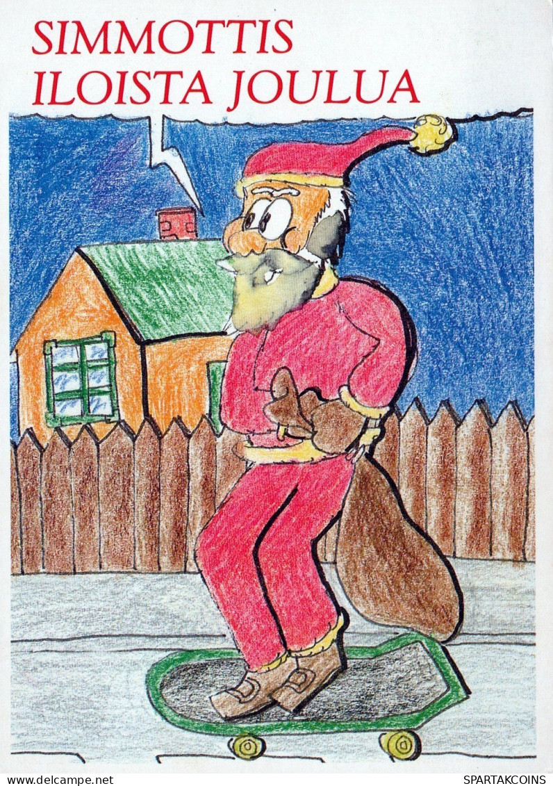 PAPÁ NOEL NAVIDAD Fiesta Vintage Tarjeta Postal CPSM #PAJ993.A - Santa Claus