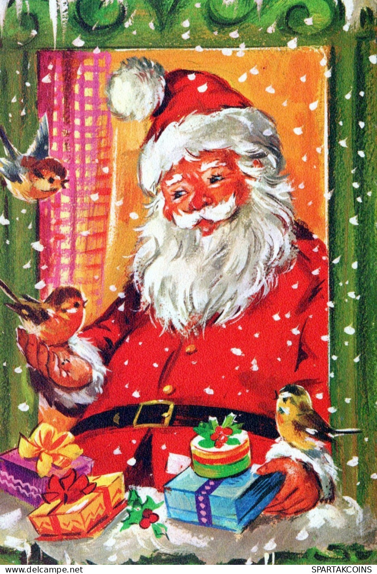 BABBO NATALE Natale Vintage Cartolina CPSM #PAJ826.A - Santa Claus