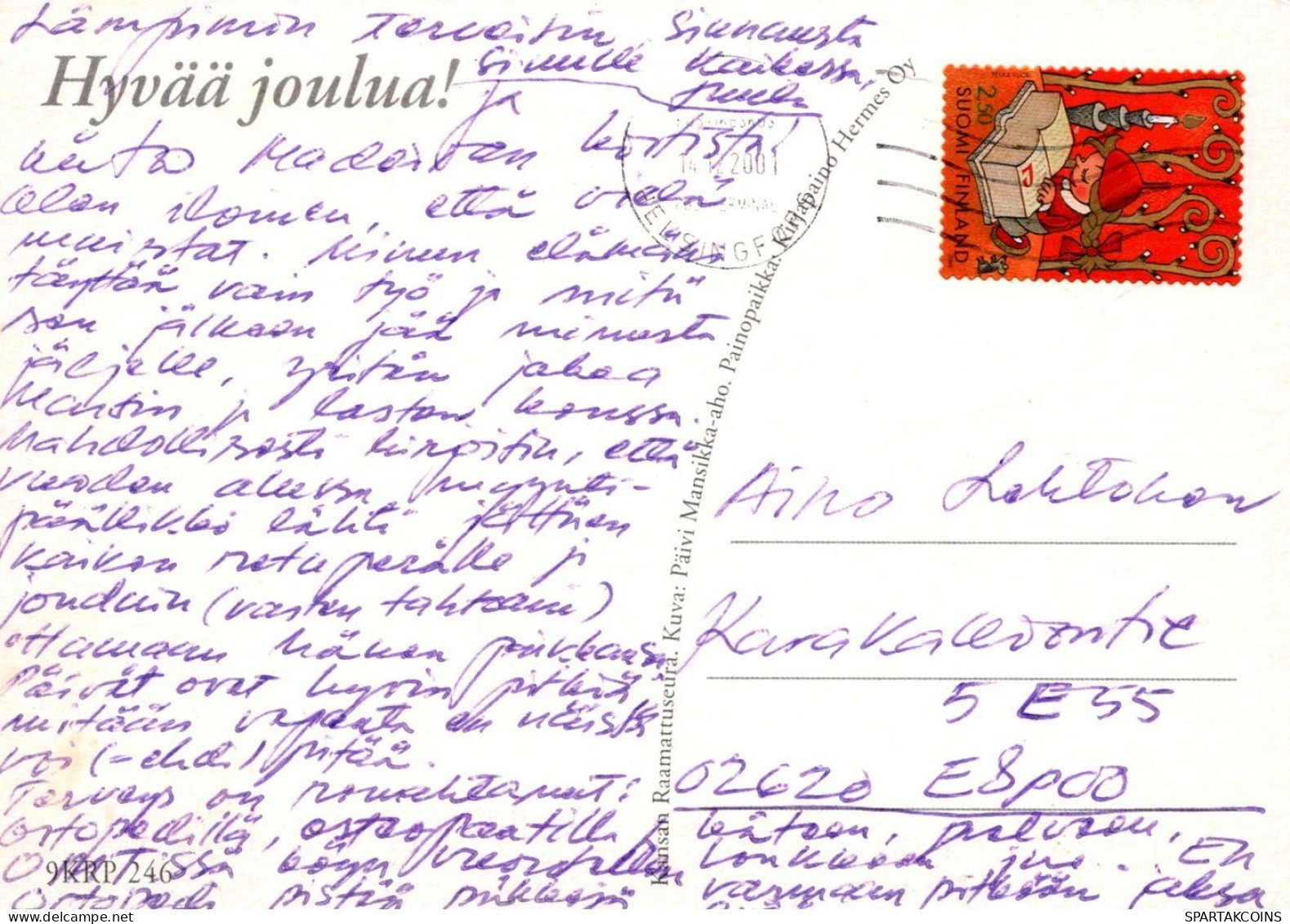 ÁNGEL NAVIDAD Vintage Tarjeta Postal CPSM #PAG999.A - Anges