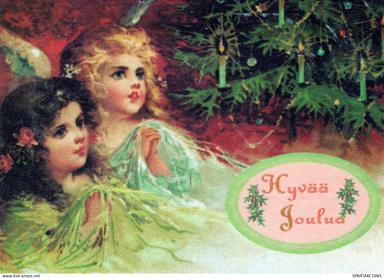 ENGEL WEIHNACHTSFERIEN Feiern & Feste Vintage Ansichtskarte Postkarte CPSM #PAH023.A - Engel