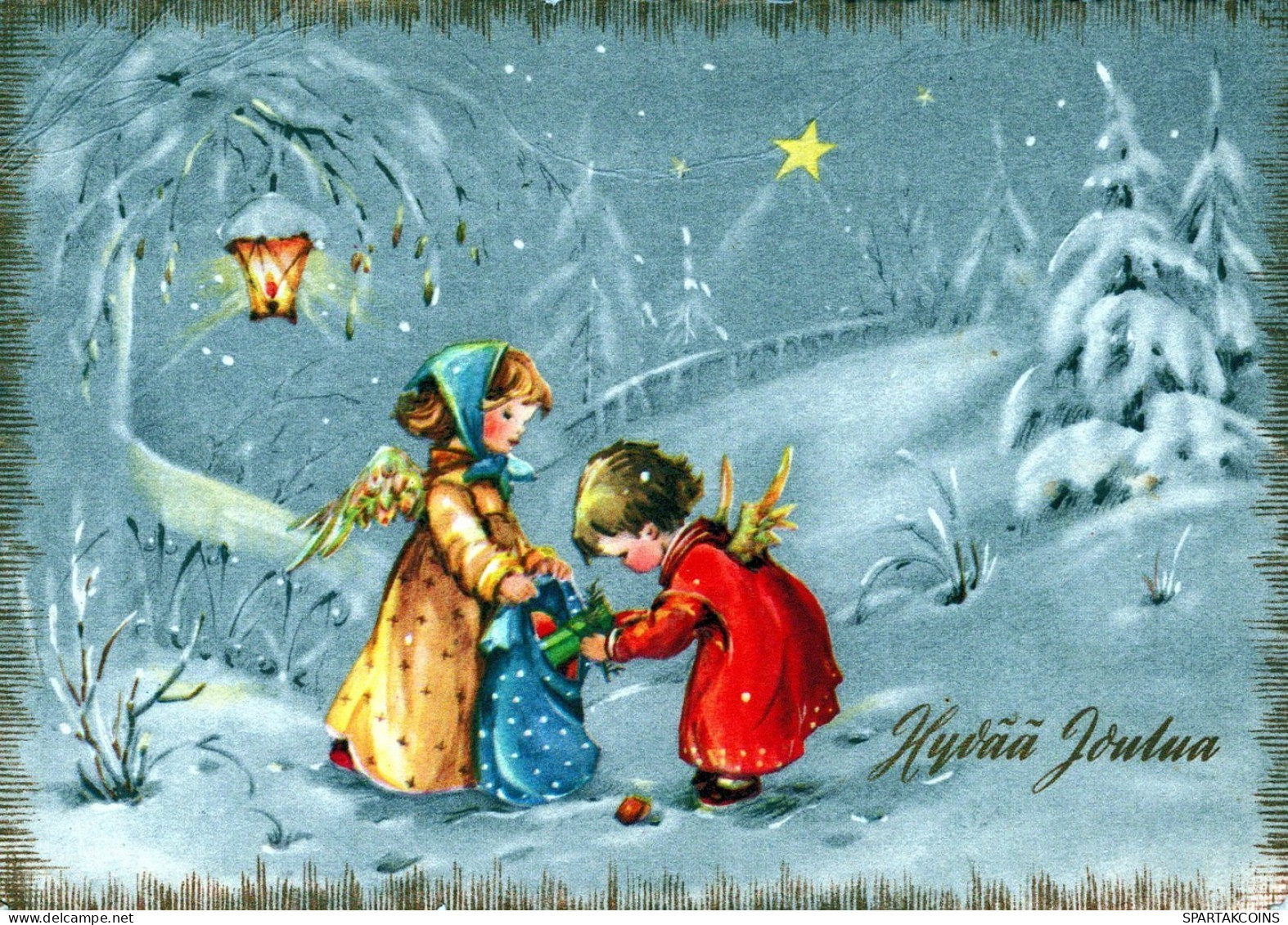 ENGEL WEIHNACHTSFERIEN Feiern & Feste Vintage Ansichtskarte Postkarte CPSM #PAH018.A - Anges